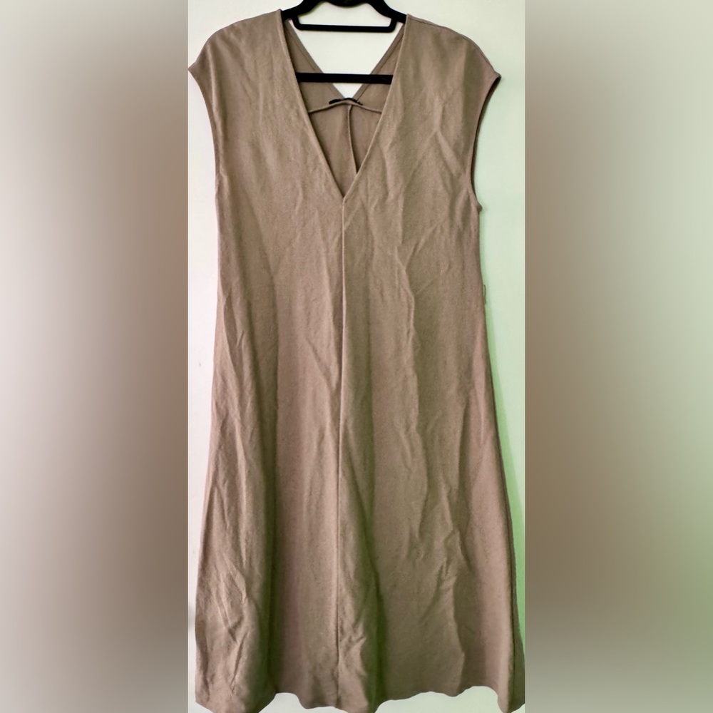 Zara khaki loose dress women’s size small